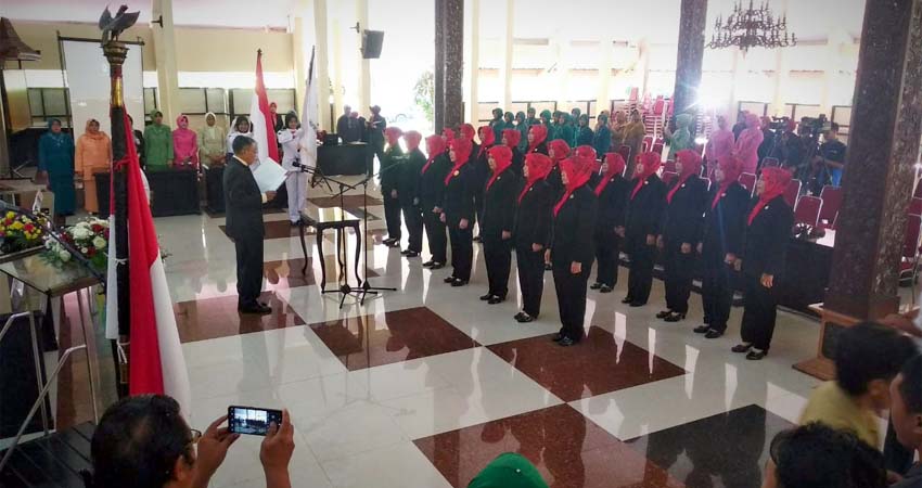 Suasana Pelantikan dan Pengukuhan Pengurus Perwosi Bondowoso (foto.dul.Memontum)