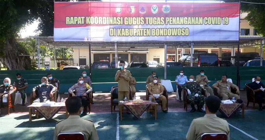 Bupati Salwa Gelar Rakor Bersama Forkopimda Evaluasi Penanganan Covid-19