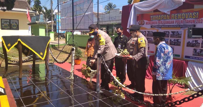 Kapolres Bondowoso Resmikan Renovasi Monumen Perjuangan Polri