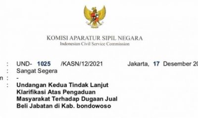 Anggota Komisi III DPRD Bondowoso Diminta Klarifikasi Dugaan Jual Beli Jabatan oleh KASN