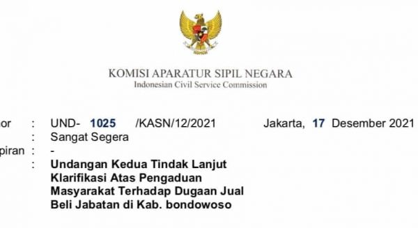 Anggota Komisi III DPRD Bondowoso Diminta Klarifikasi Dugaan Jual Beli Jabatan oleh KASN