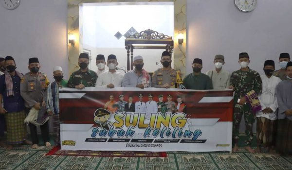 Kapolres Bondowoso bersama Dandim Gelar Vaksinasi Usai Laksanakan Program Suling di Tegal Ampel