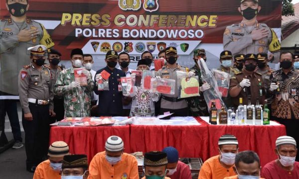 Polres Bondowoso Rilis Penangkapan 10 Tersangka dalam Operasi Cipta Kondisi