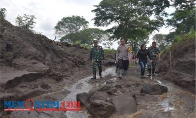 Banjir Pancoran Bondowoso Surut, Forkopimca Bersihkan Bekas Matrial dan Kapolres Susuri Aliran Banjir
